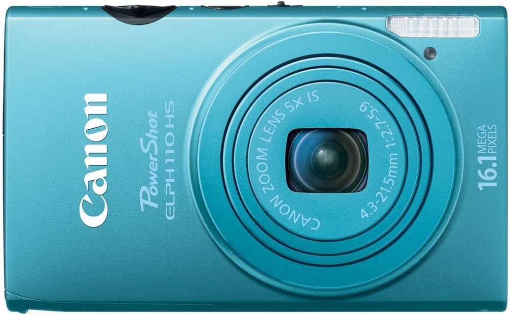 Canon PowerShot ELPH 110 HS 16.1 MP CMOS Digital Camera with 5X Wide-Angle Optical Image Stabilized Zoom Lens and Full 1080p HD Video (Blue)
