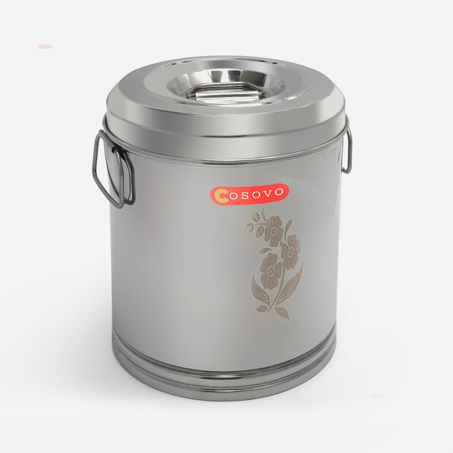COSOVO® Stainless Steel Container Kothi for Storage Storage Box Drum Kitchen Rice Flour