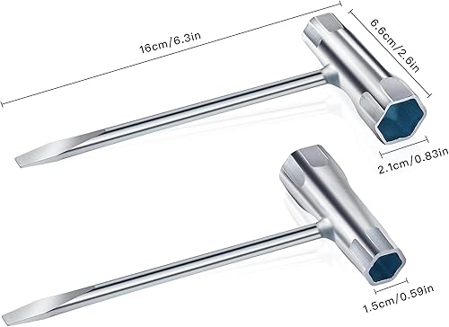 Miniatura 2 de Paquete de 4 llaves de sierra, llave de motosierra de 0.512 x 0.748 in, llave de bujía para motosierra Stihl Husqvarna, desmontaje mecánico
