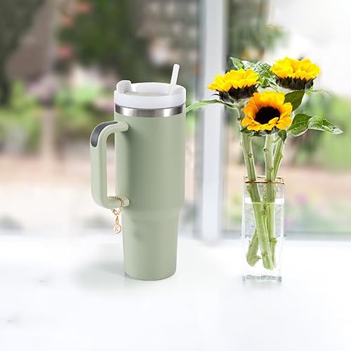 Miniatura 5 de Accesorios de dije de letra para taza Stanley, dije de mango de letra de identificación de acero inoxidable, dije de letra de mango de taza de agua