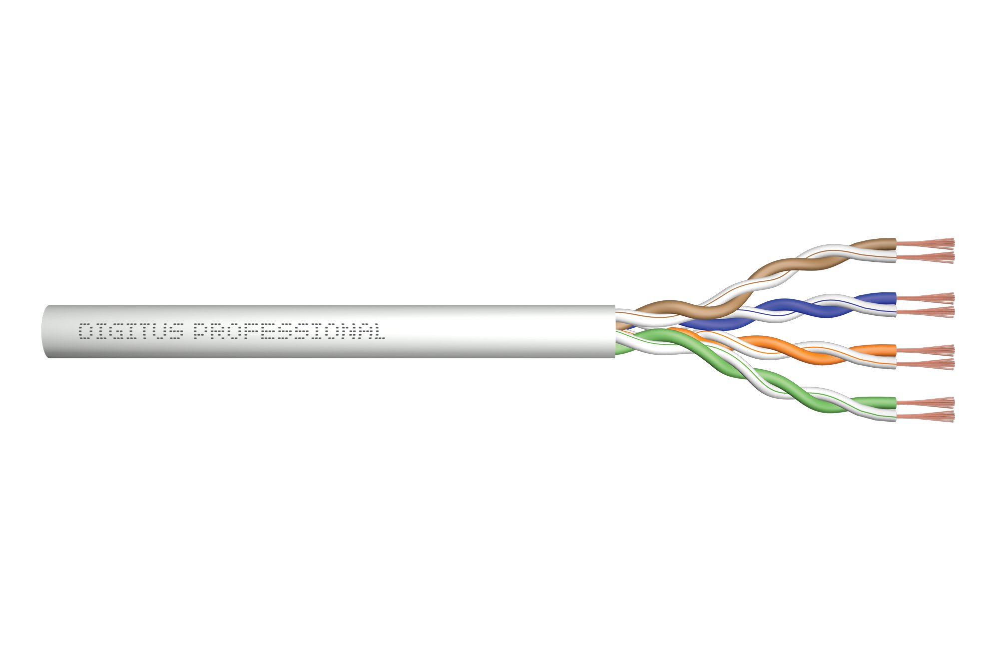 DIGITUS Kabel krosowy Cat-5e – niekonfekcjonowany – 305 m – kabel sieciowy U-UTP – PVC – AWG 26/7 – 1 Gbit/s – 100 MHz – zgodny z PoE – szary
