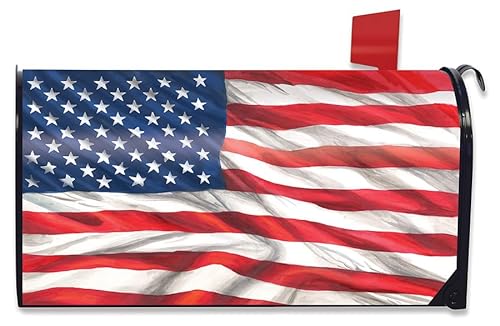 Briarwood Lane American Flag Waving Magnetic Mailbox Cover