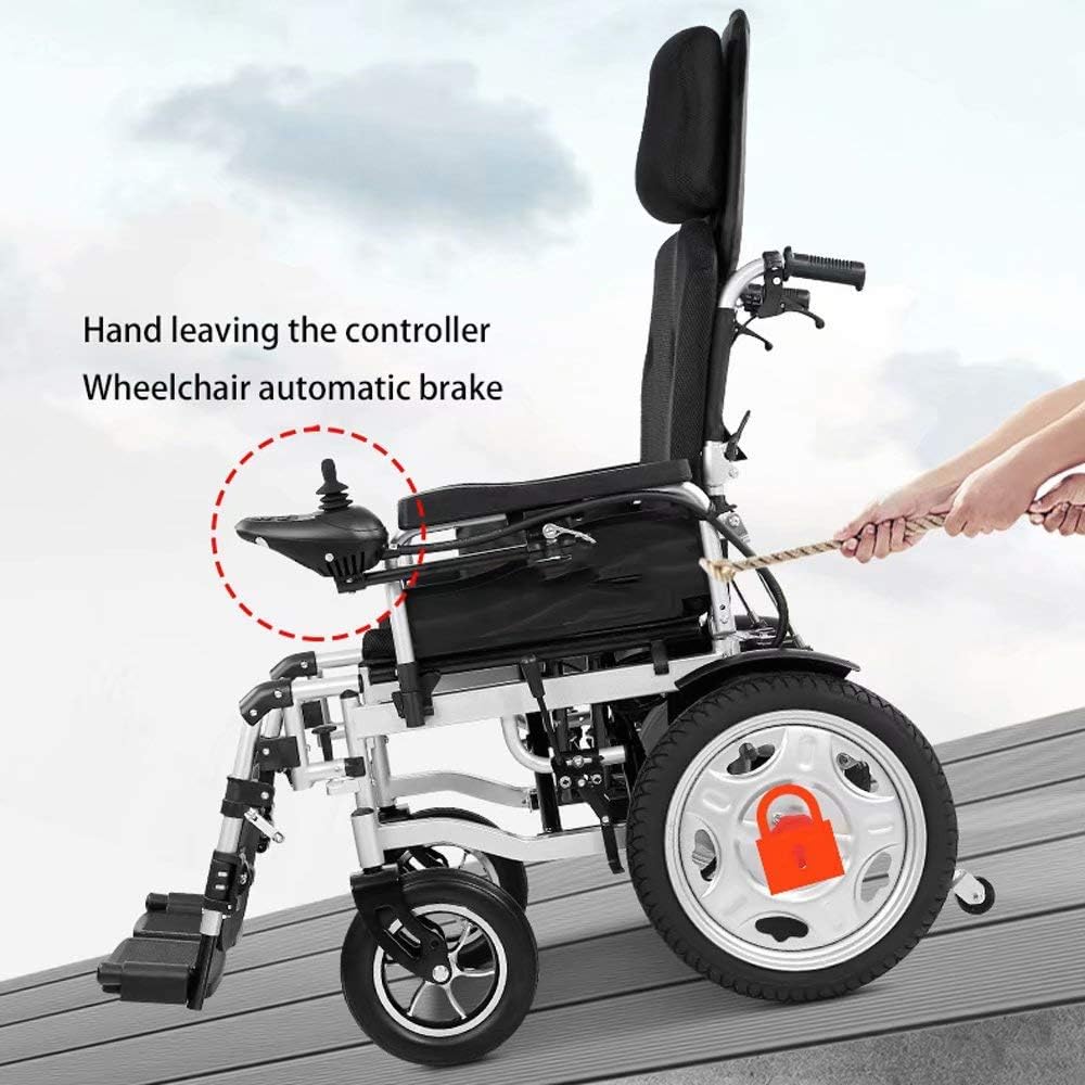 Wheelchair on an incline with automatic brake engaged