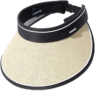 LumiSyne Straw Sun Visor Hat Women Clip On Visors Wide Brim Sun Hat UPF 50+ Breathable Empty Top Cap Beach Cap Summer Sun Hat