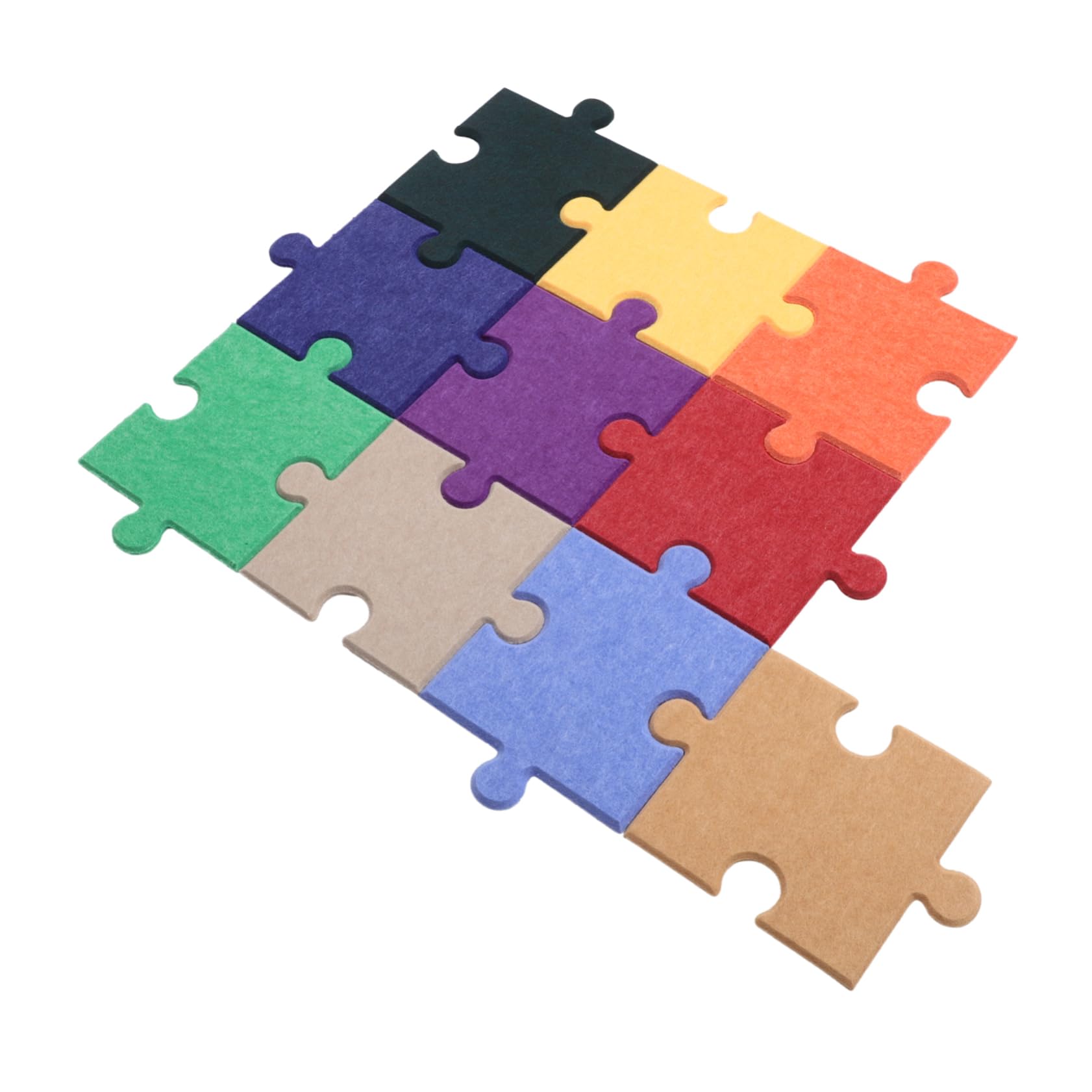 Hemobllo 10 Selbstklebende Filzplatten im Kreativen Puzzle Design aus Polyester für Vielseitige Wanddeko im Kinderzimmer und Büro Wandpolster Wandaufkleber Satz