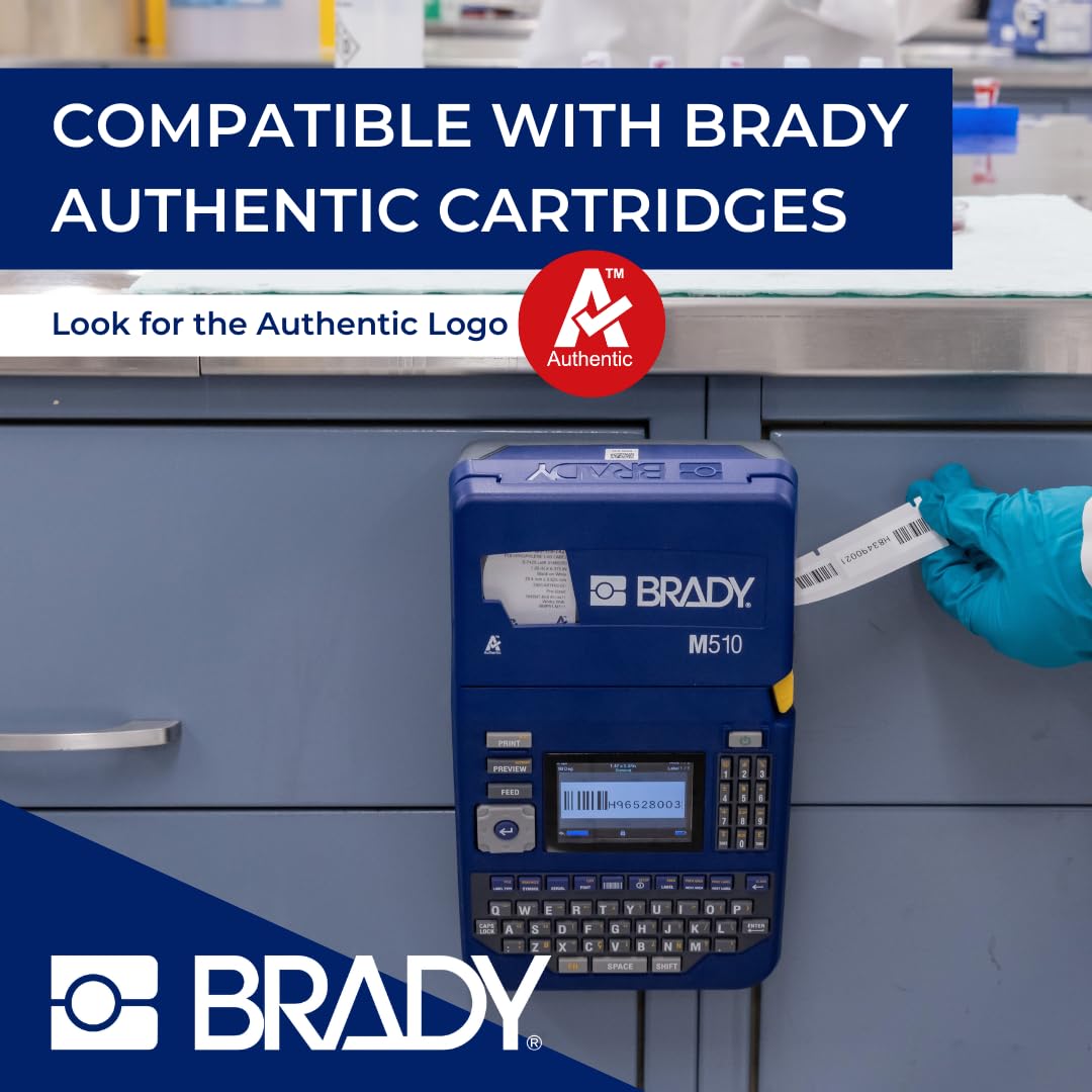Brady M510 Stampante Portatile per Etichette + Software – Dispositivo di Etichettatura Industriale Resistente agli Agenti Chimici – Incl. 1 Cartuccia – Sostituisce BMP51