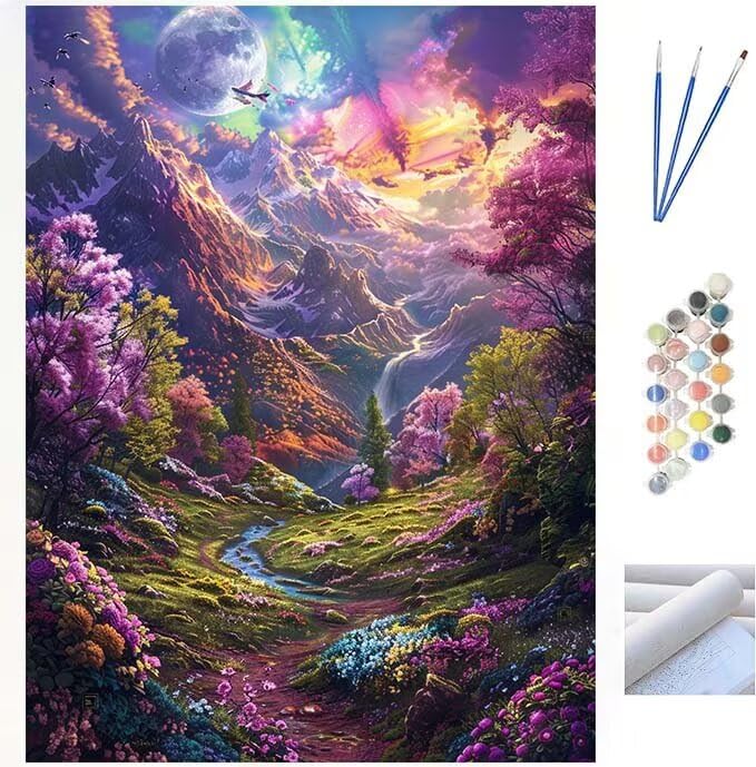 Amazon.co.jp: ペイントバイナンバーキット DIY Painting By Numbers
