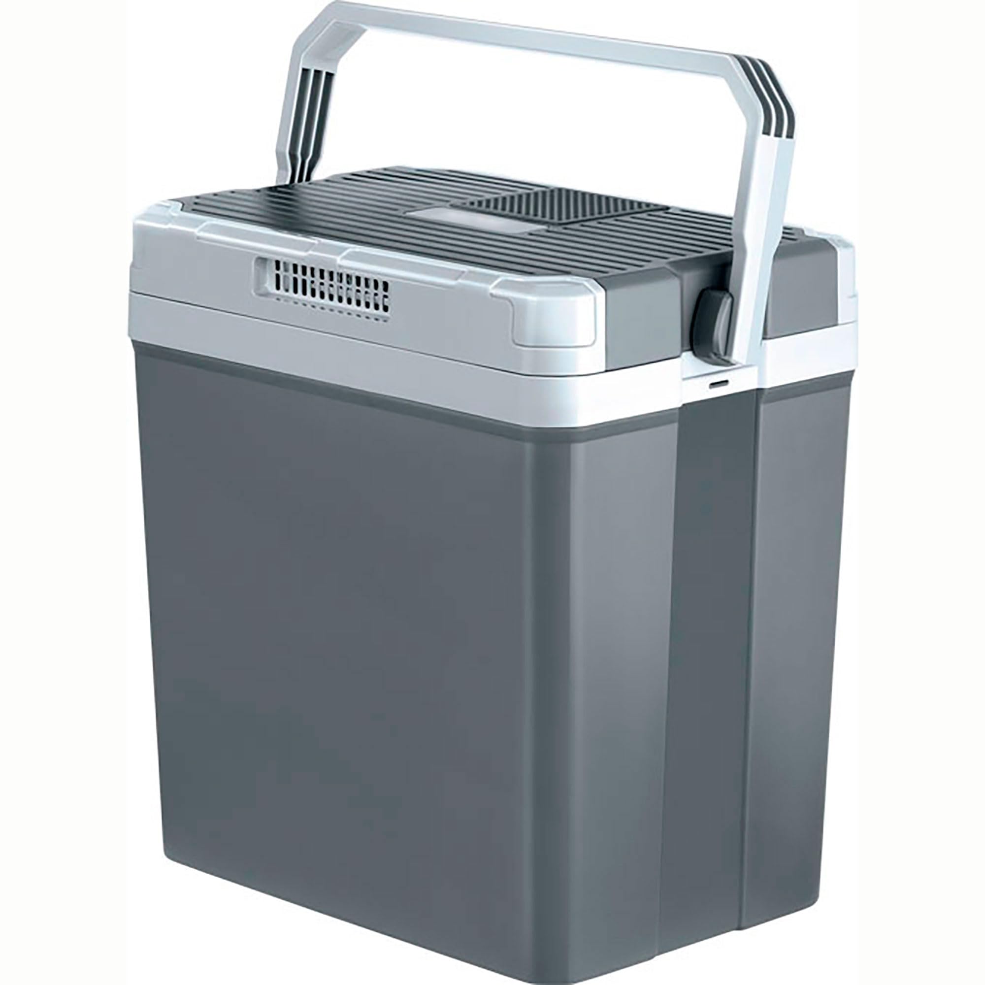 briebe Camp Nevera Portátil Eléctrica 24 litros, Coche, Camping, Viaje,12V / 220V, Refrigera, Mantiene el Calor, Bajo Consumo, Gris, CF1152