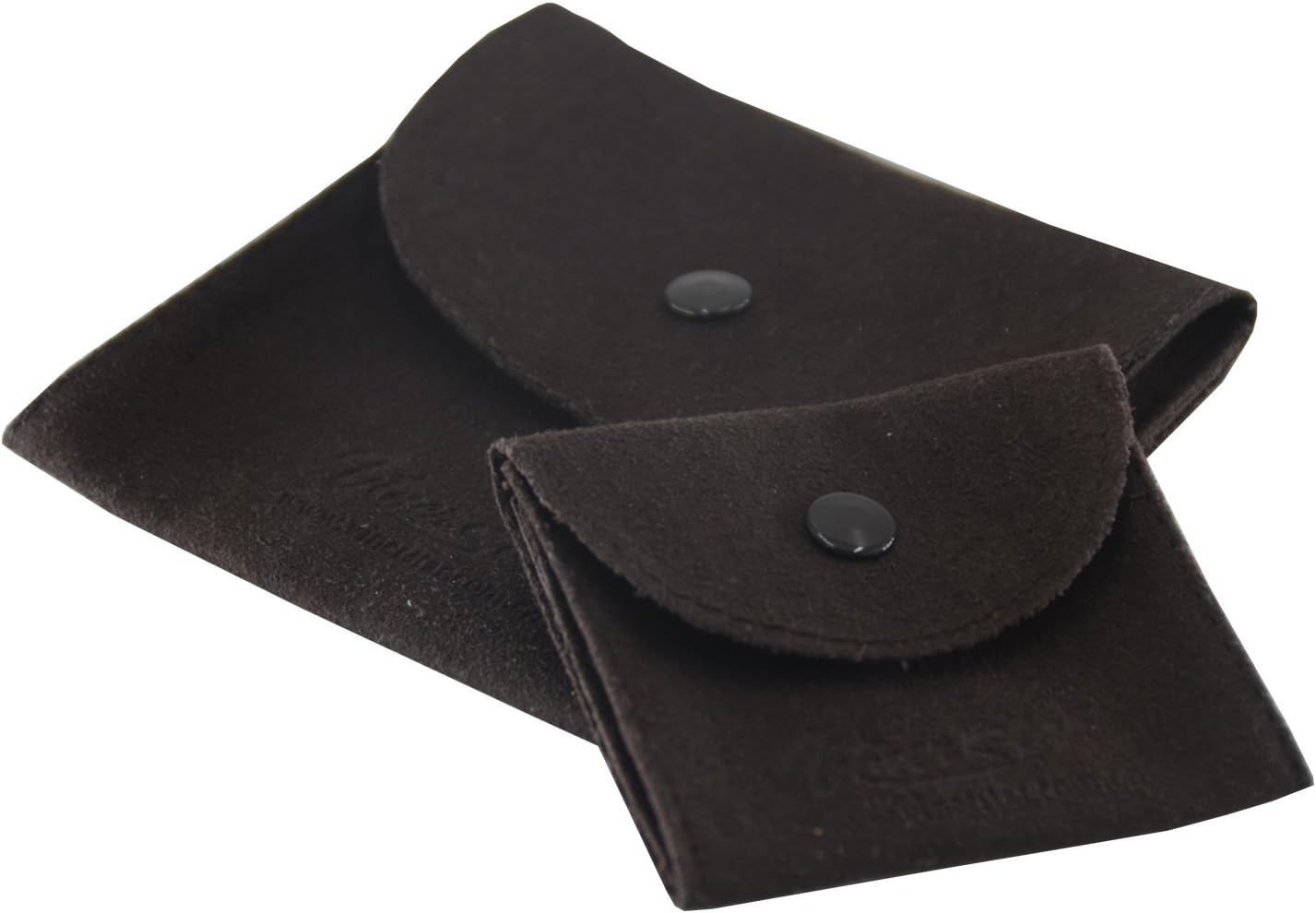VinerstarVinerstar Pack of 2 PCS Microfiber Faux Suede Leather Jewelry Pouch with Snap Button (Brown)