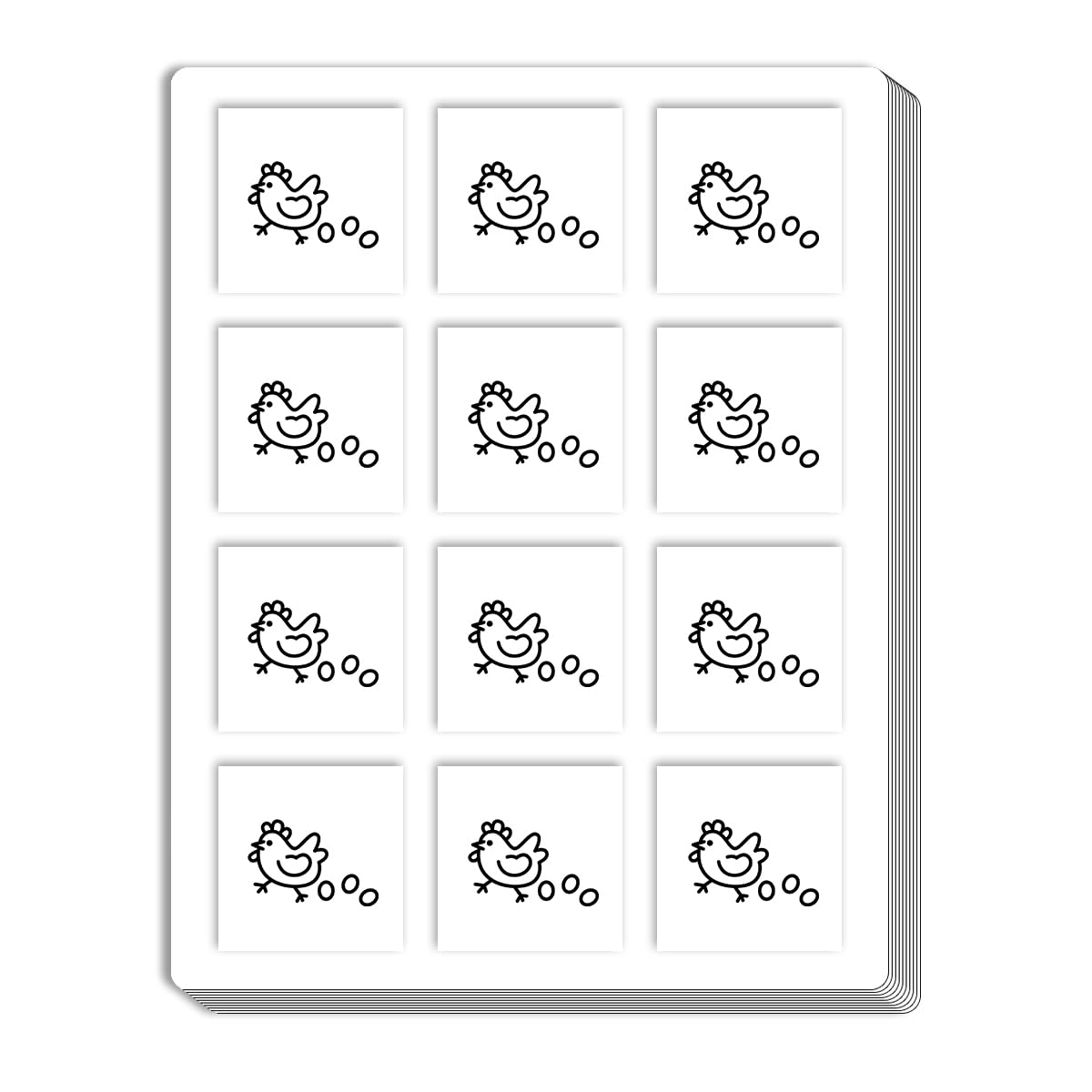 Stickers œuf de poule pour scrapbooking : embellissez vos agendas et calendriers