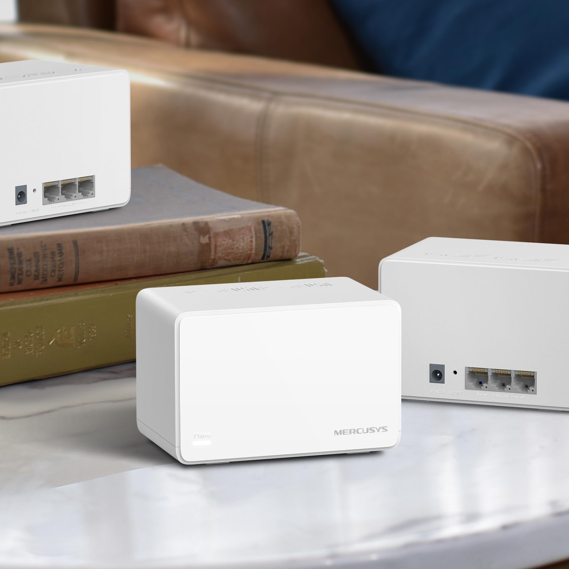Mercusys Halo H3000X Lot de 3 routeurs Wi-Fi double bande AX3000 Wi-Fi 6 AX3000, 3 ports Gigabit par unité, MU-MIMO, WPA3, sécurité parental (reconditionné)