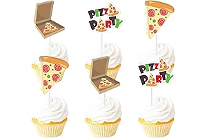 18-Piece Pizza Party Cupcake Topper