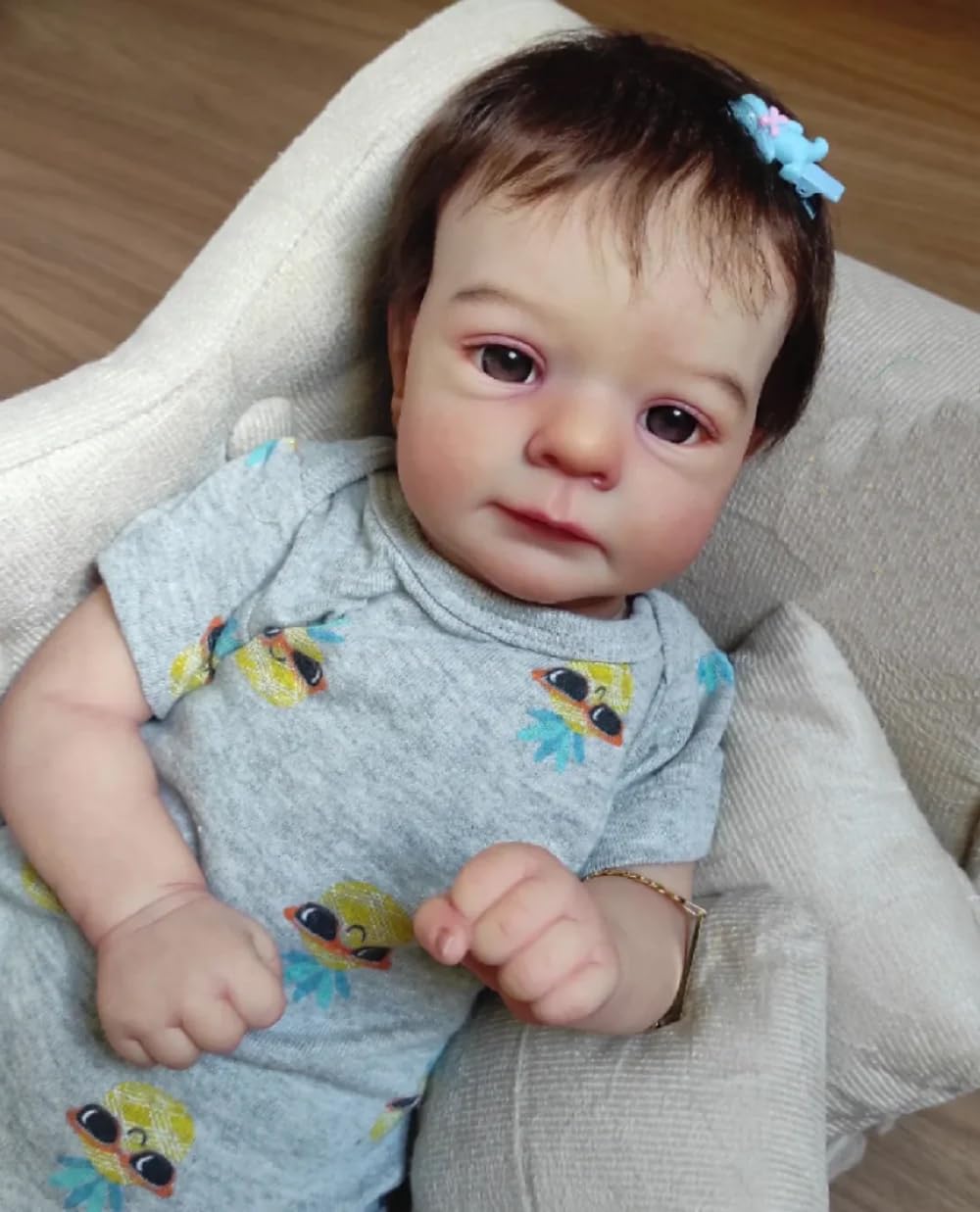 RXDOLL Prawdziwie wyglądające lalki Reborn Baby Dolls silikonowe na całe ciało, dziewczyna, 45 cm, miękki winyl, realistyczna lalka dla noworodka, prezent zabawka z akcesoriami dla dzieci w wieku od 3