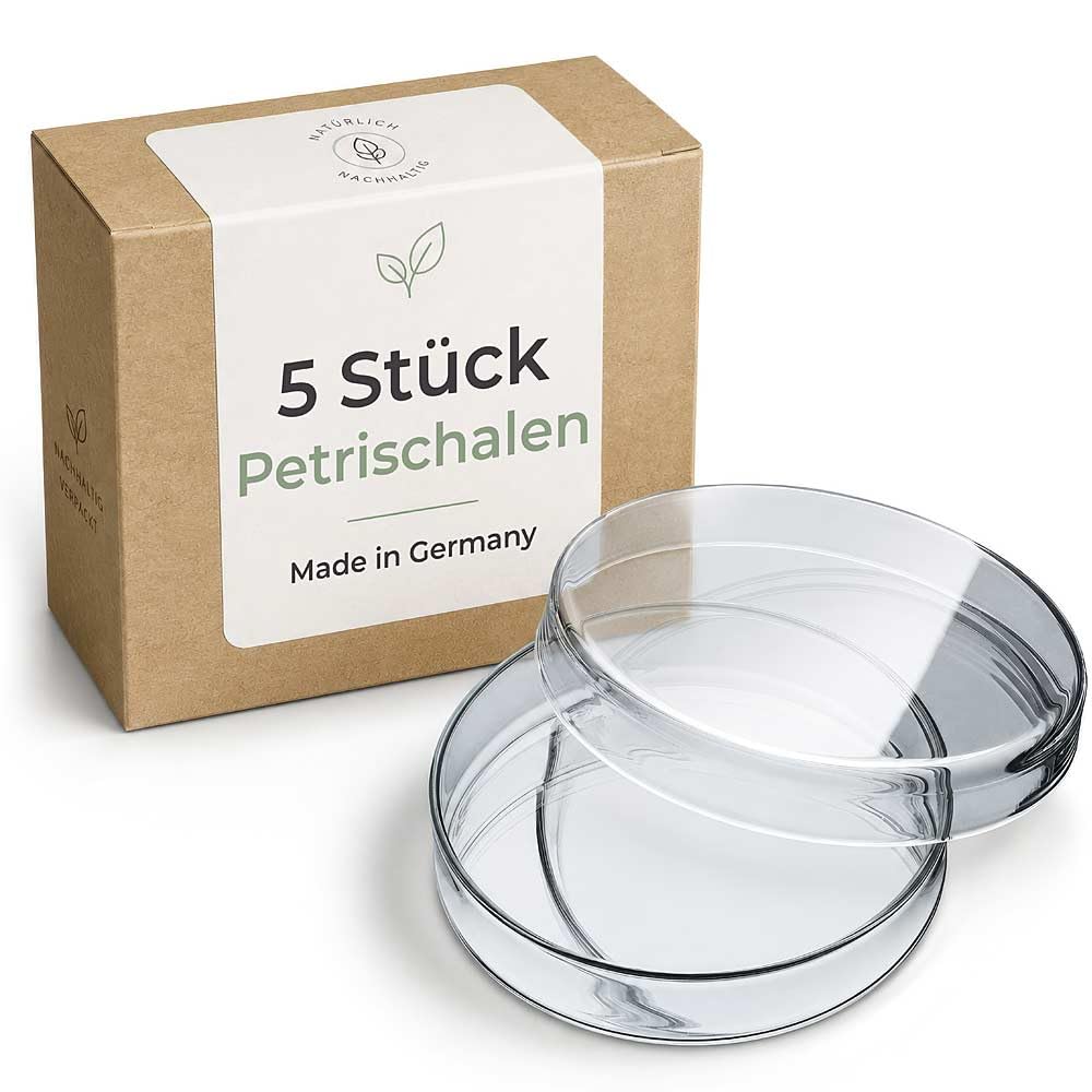 Tuuters Lot de 5 bols à pétrir en verre avec couvercle Labor transparent stérilisables (15 x Ø 80 mm)