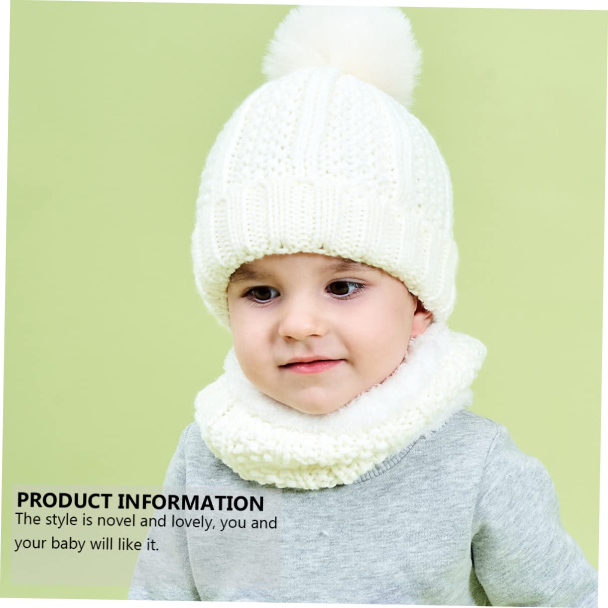 Berretto per Cappello di Pile Cappello Invernale per Neonato Cappello Invernale Lavorato a Maglia Calda Ragazza con Cappello a Maglia Ragazze Caldo Acrilico Bianca