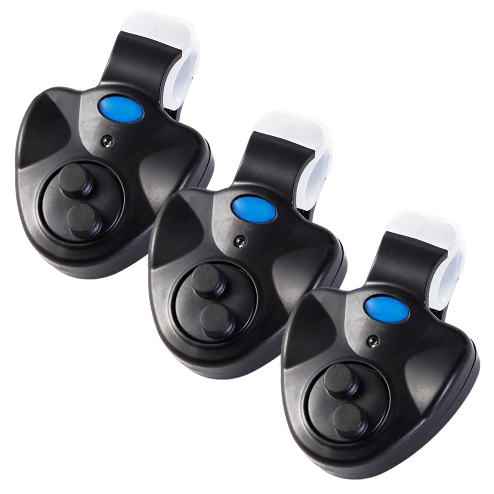 3Pcs Fishing Bite Alarm, Electronic LED Clip-On Fishing Alarm Rotatable Accessories with Light & Sound for Enthusiasts Outdoor Alarms for Rods Bite Alarms for Poles