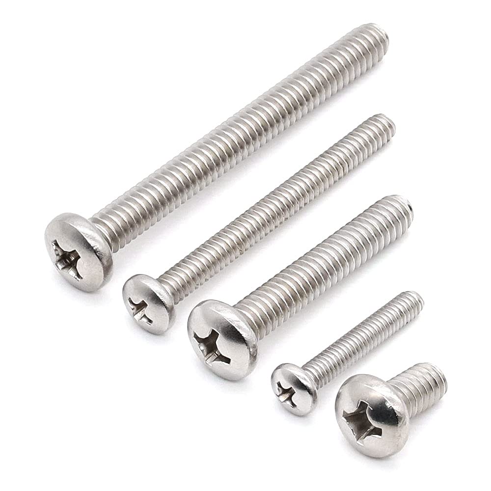 M6-1.0 x 8mm (30 pcs) Pan Head Machine Screws, 304 Stainless Steel 18/46, Full Thread, TV Screws, Connection Bolts - Image 3