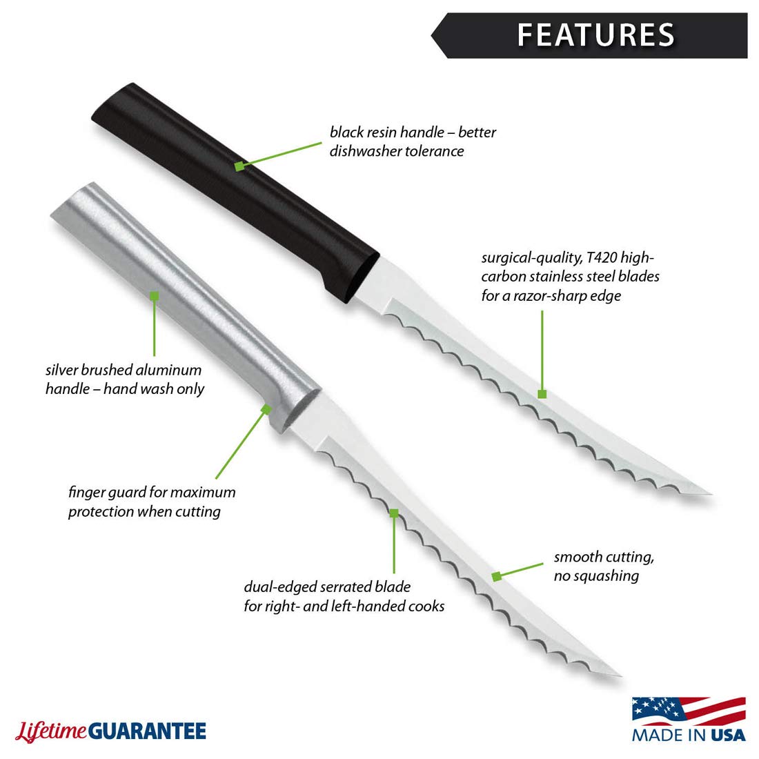 RADA Cutlery Tomato Slicer Knife (R126), Silver Silver 1 image 1