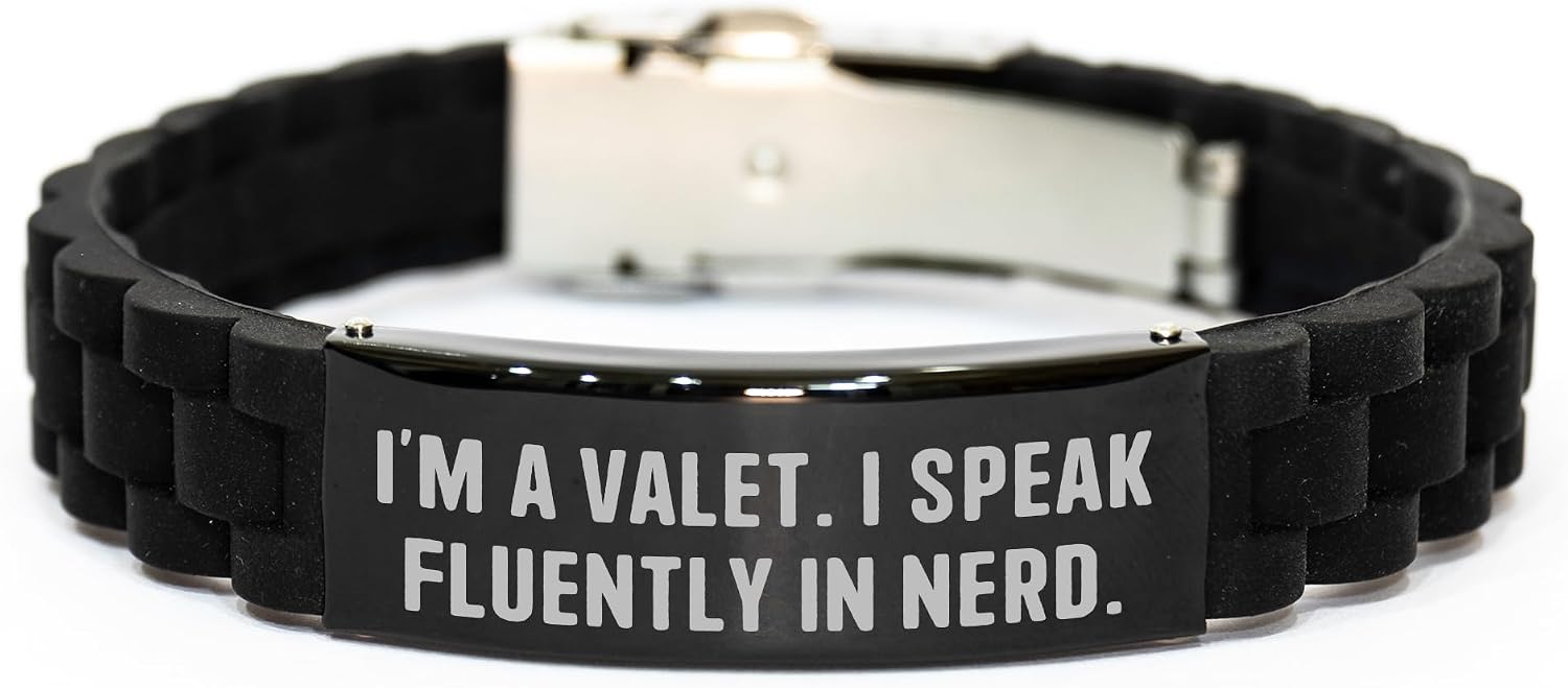 Funny Valet Gifts, Christmas Unique Gifts for Valet Men, I'm A Valet, Glide lock Clasp Bracelet, Adjustable