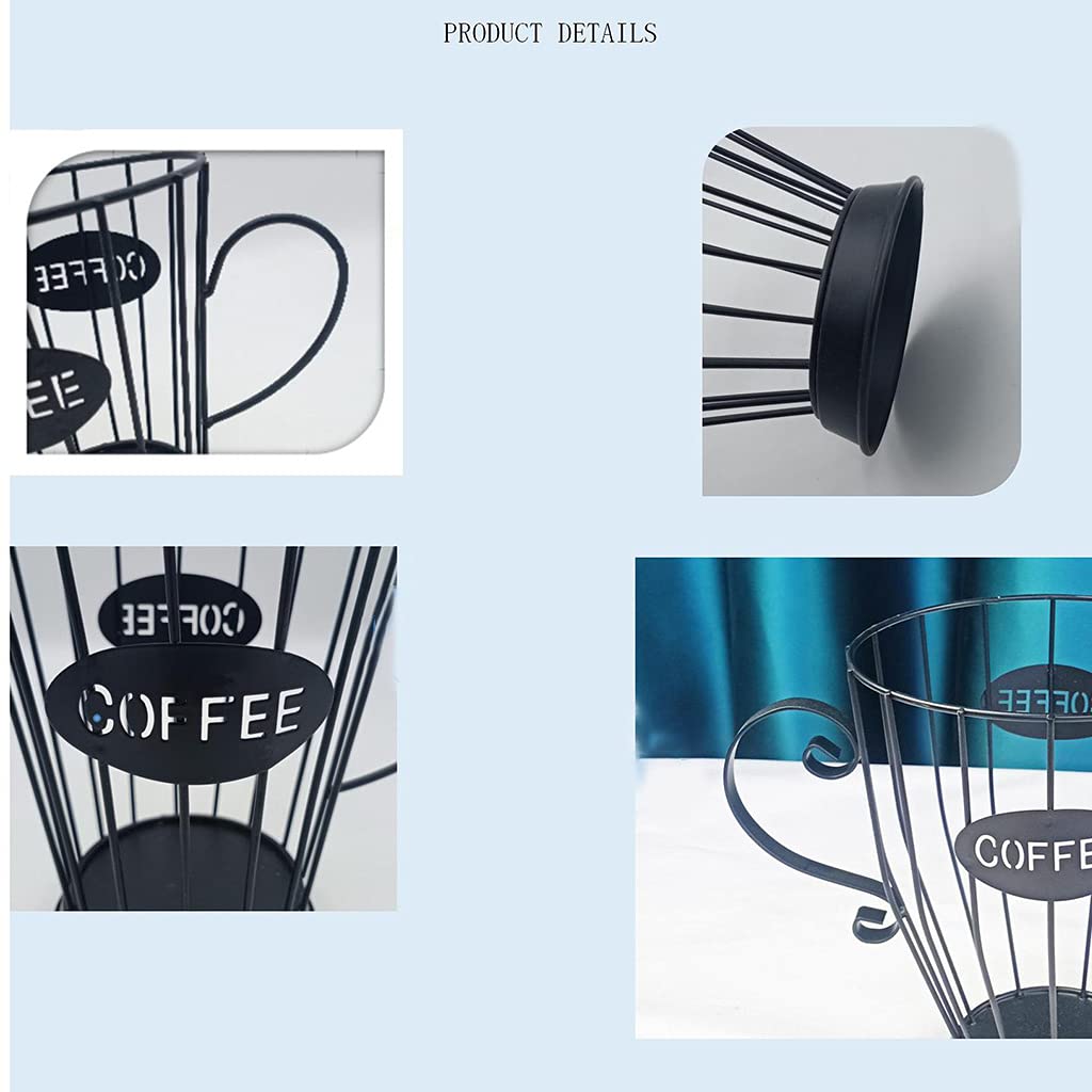 SHUANGSHI Coffee Pod Holder, Iron Art Candle Holder Coffee Creamer Container Metal Coffee Holder for Home Kitchen Office and Coffee Bar-Gold