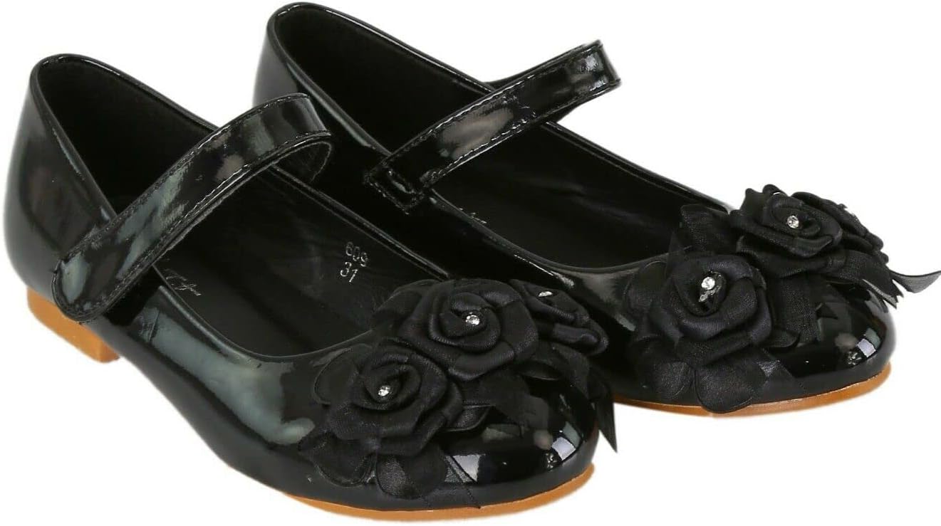 Flower Girls Formal Patent Ballerina Flat Shoes Wedding Special Occasion Communion Footwear