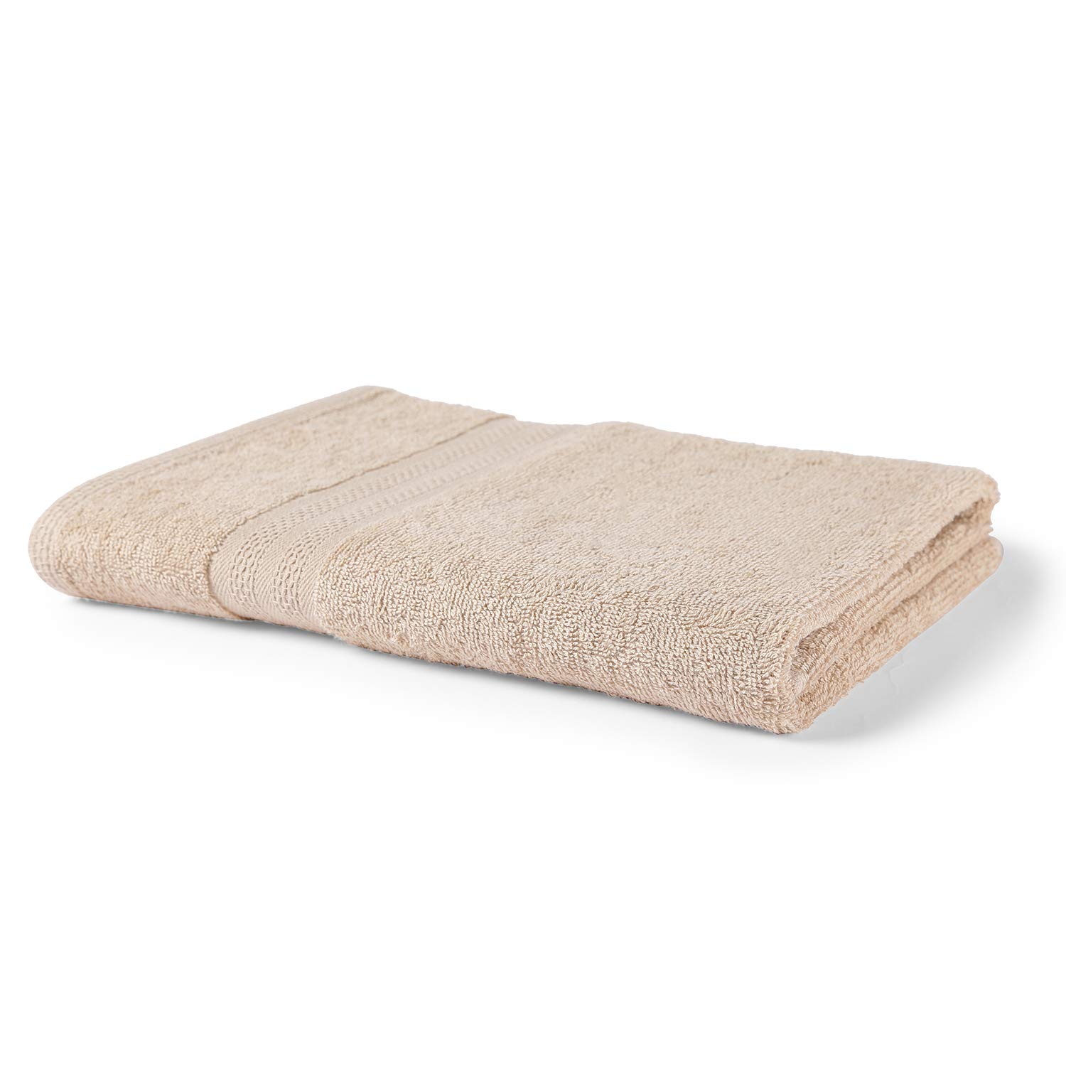 R.F. 100% Cotton Terry Towel One Piece Tan Bath Towel Set of One,Ultra Soft,Super Absorbent,Anti Bacterial,Quick Dry 52 X 28 Inch Large Size