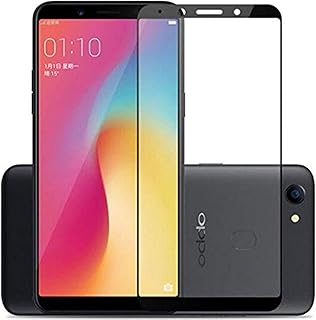 شاشة حماية من الزجاج المقوى لموبايل أوبو F5، لون أسود، خماسية الأبعاد