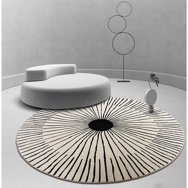 FCARPET Round Woolen Carpet for Bedroom Living Room and Hall Multicolor