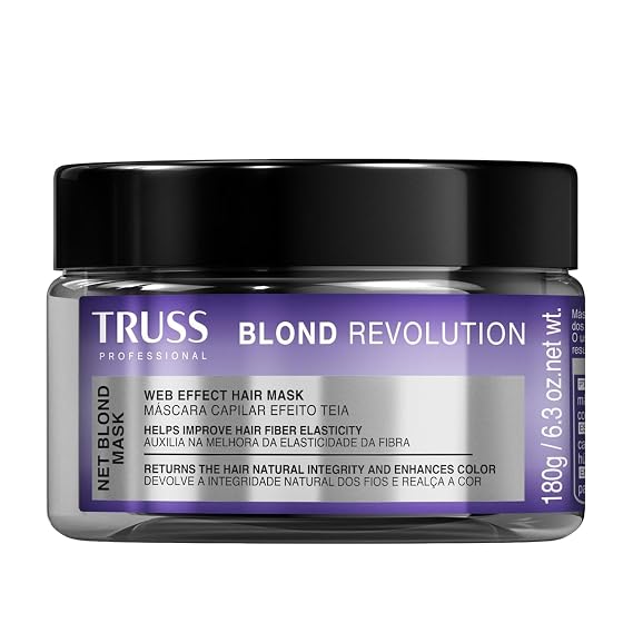 TRUSS Blond Revolution Net Blond Hair Mask - Color-Enhancing Hair Repair Mask to Restore Natural Hair Health, Hair Shine & Vibrancy - Designed with a Web-Effect Formula (6.3 oz)