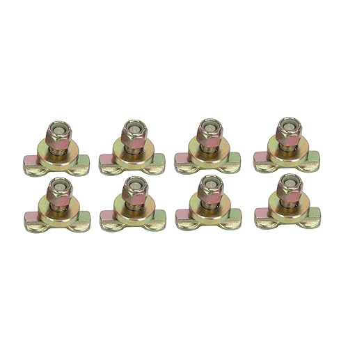 8 piezas de tuercas roscadas de doble orejeta en L, tornillos de amarre en L para riel L para camioneta, RV, ATV