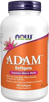 NOW Foods AdamTM Mens Multiple Vitamin -Softgels,180 Count Pack of 1