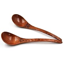 Wooden Spoon Set, Wooden Soup Spoon, 7.9 inch 20 cm Japanese Ramen Spoon, Handmade Wooden Spoon, Long Handle Namu Wooden Soup Spoon Set, 2 pcs