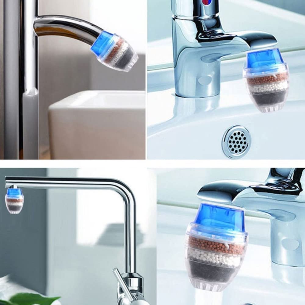 CXBDDF Küchenarmatur Wasserhahn Wasseraufbereiter für Haushalt 5 Schichten Wasseraufbereitungsanlage Filter Aktivkohlefilter Mini Kranisierer