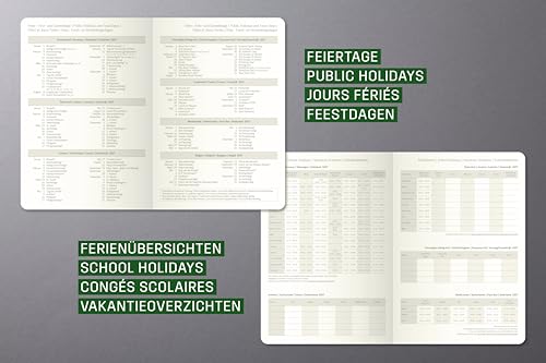 SIGEL C2704 Planungsbuch XXL, Terminkalender 2027, A4+, 1 Tag = 1 Seite, für 4 Personen, schwarz, Hardcover, 480 Seiten, Gummiband, Stiftschlaufe, Archivtasche, Kalenderbuch Conceptum