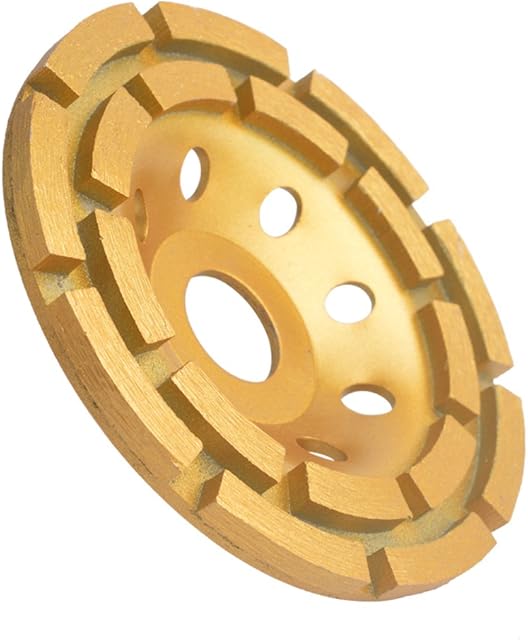Gunpla 115mm x 22,2mm 4.5 inch Diamond Grinding Disc Double Row Abrasive Cup Wheel Segment Grinder for Concrete Granite Stone Masonry Marble Plastering Removal