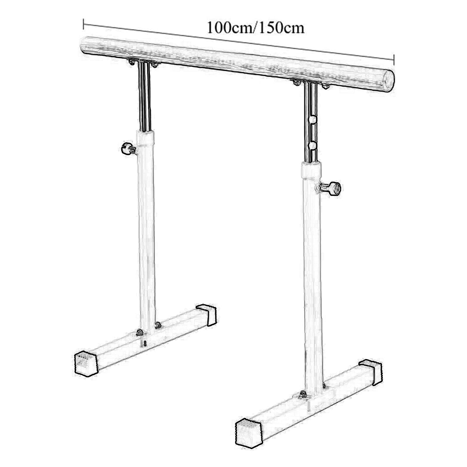 Adjustable Ballet Barre, Mobile Professional Lifting Ballet Bar, Freestanding Portable Stretch Workouts Poles Home Dance Room Equipment