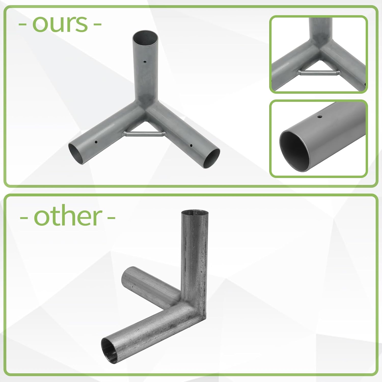 Golf Cage Frame Corner Kit for Batting, Square Flat Top Canopy Fitting Kit with 1" ID, suitable for 3/4 EMT pipe Galvanized Steel Connectors, shed frame kit DIY Project Silver