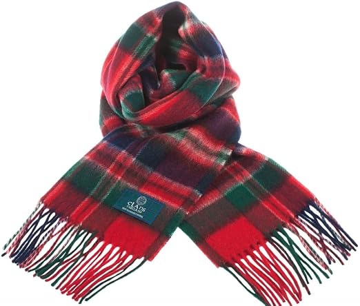 Sciarpa Lunga 180cm BRAW CLANS Sciarpa Scozzese In Lana D'Agnello