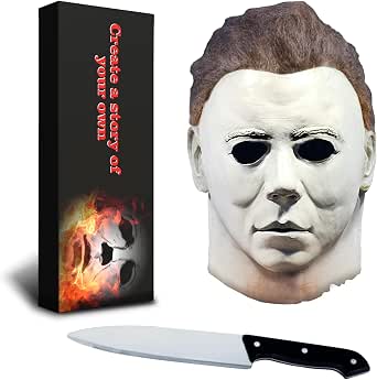 Halloween Horror Mask with Knife Props