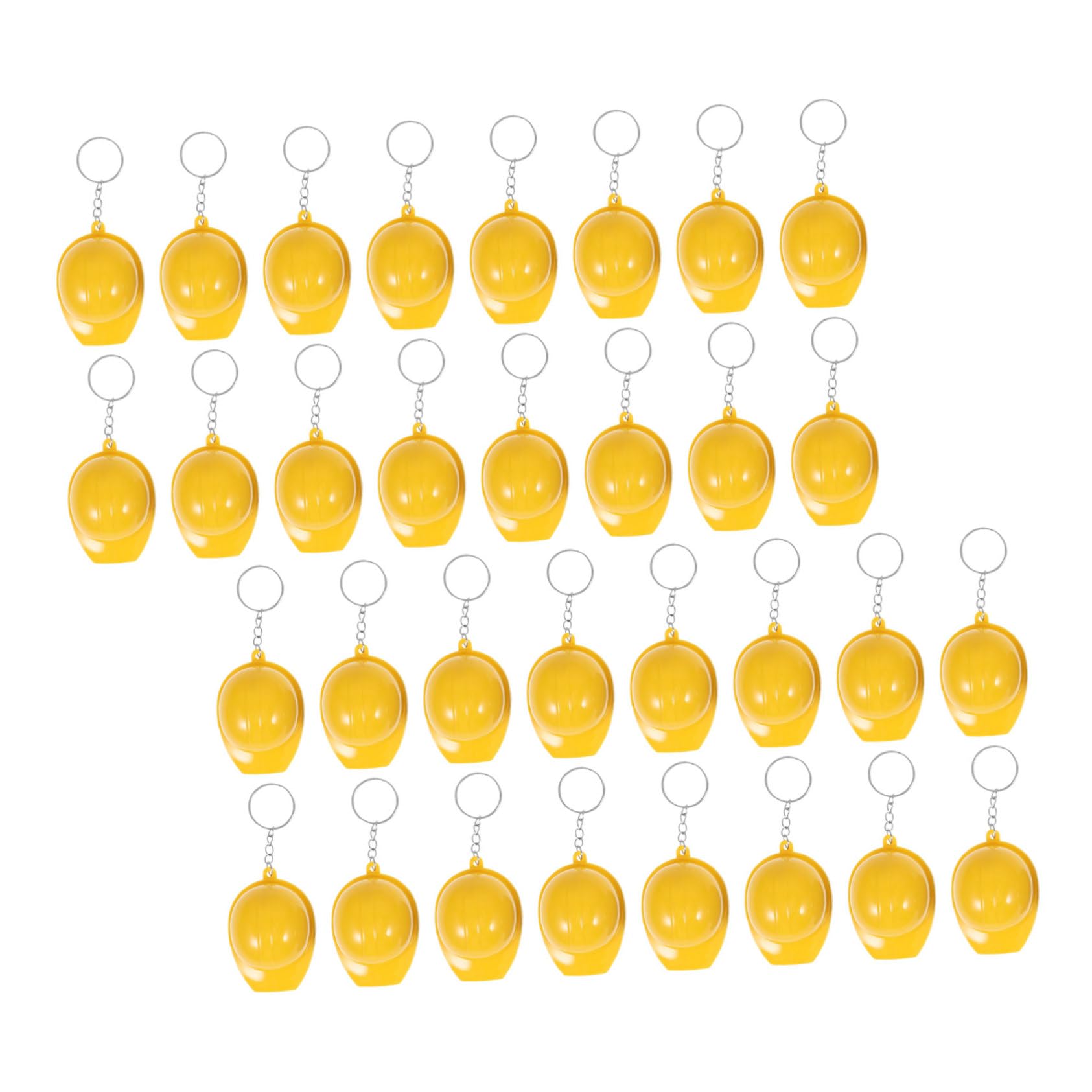 Porte-clés mini casque de chantier jaune idéal pour les fêtes et événements thématiques en lot