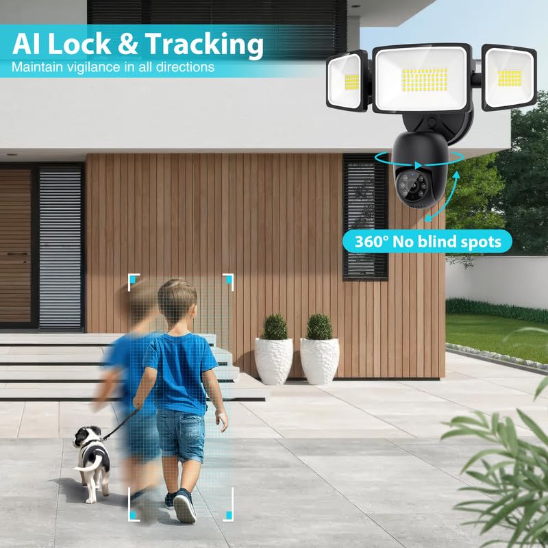 FUGEE-2 Pack LED Flood Lights Outdoor, 70W 7000LM Super Bright Outside Work Light With Plug Ip65 Waterproof 6500k Floodlight For Garage Yard Lawn - View #8