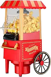 Pipoqueira Elétrica Ar Quente Mini Carrinho Vermelho Vintage127v