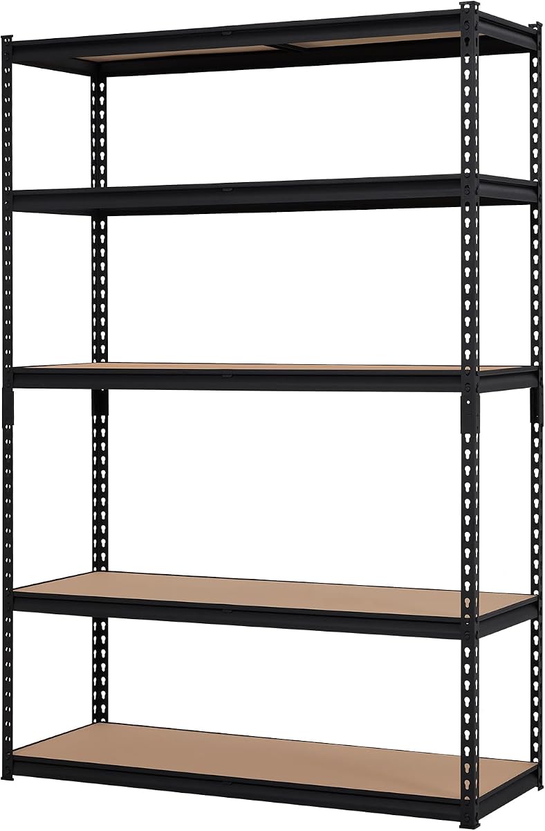 Takywep Heavy Duty Storage Shelves 48" x 18" x 72", 5 Tier Durable Metal Construction, Adjustable Shelving, Storage Utility Rack Shelf Unit for Garage, Kitchen, Warehouse