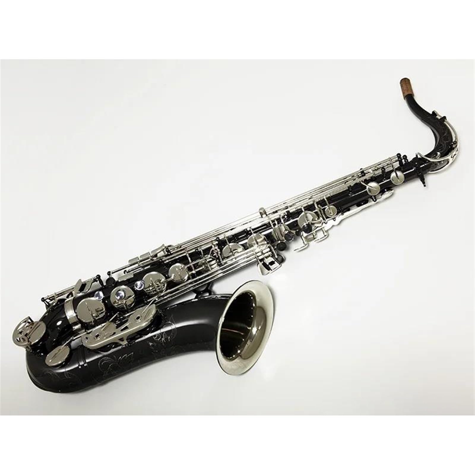 Saksofon Saksofon Tenorowy B, Mosiężny, Niklowany, Saksofon Do Instrumentów Muzycznych Z Ustnikiem W Obudowie (Color : B)