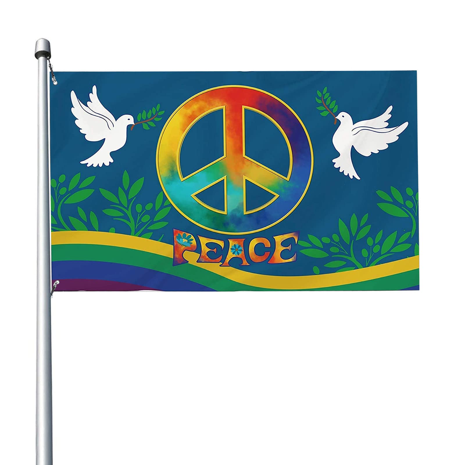 SHHD World Peace Flag 3 x 5 Ft - Vivid Color and Double Stitched