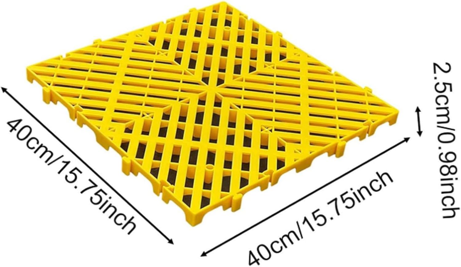Floor Pallet, Plastic Pallet Waterproof Grid, Easy to Stack, Lightweight Easy to Clean, Moisture Proof Frost Resistant, for Cargo Storage Supermarket