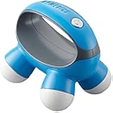 Quatro Mini Hand-Held Massager with Hand Grip, Battery Operated Vibration Massage, 4 Massage Nodes, Powered by 2 AAA Batteries (Included), Assorted Colors