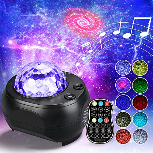 HappyGoo Projecteur Ciel Etoile, Lampe Etoile Projecteur Enfant Ciel Etoilé Led avec Haut-Parleur Bluetooth Minuteur Télécommande 32 Modes de Eclairage Rotatif pour Cadeau et Déco Chambre Cover