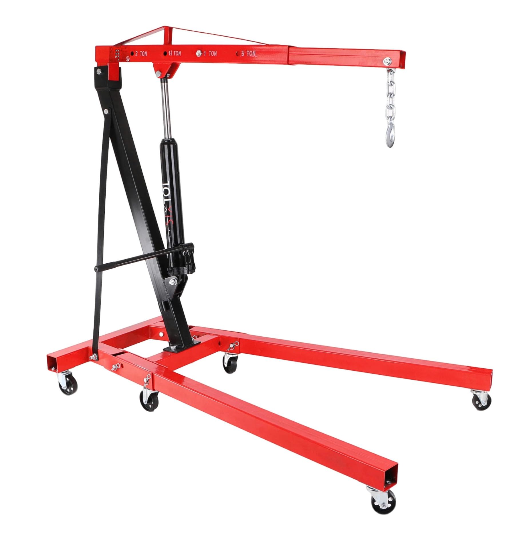 Mechanic Crane 2T | Hydraulischer Werkstattkran | 2 Tonnen Tragkraft | Faltbar, mobil, 2300 mm Hubhöhe
