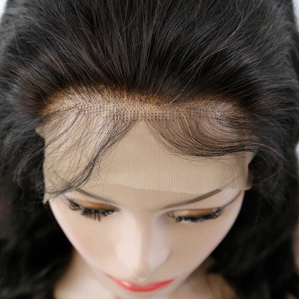 360 Lace Frontal Wig Pre Plucked with Baby Hair Body Wave Brazilian Virgin Human Hair Wigs for Black Women(16 Inch, 360 lace front wig)